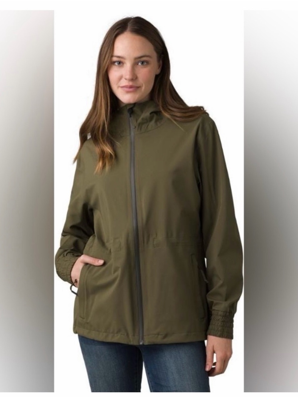 Prana Olive Green Rain Jacket